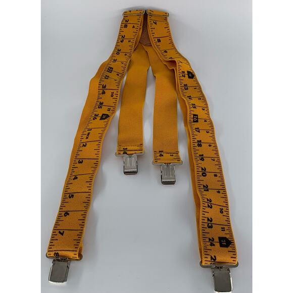 The Boss Suspenders XL 2" x 45"-72" Bright Yellow Tape Measure Ruler Adjustable - Picture 8 of 9
